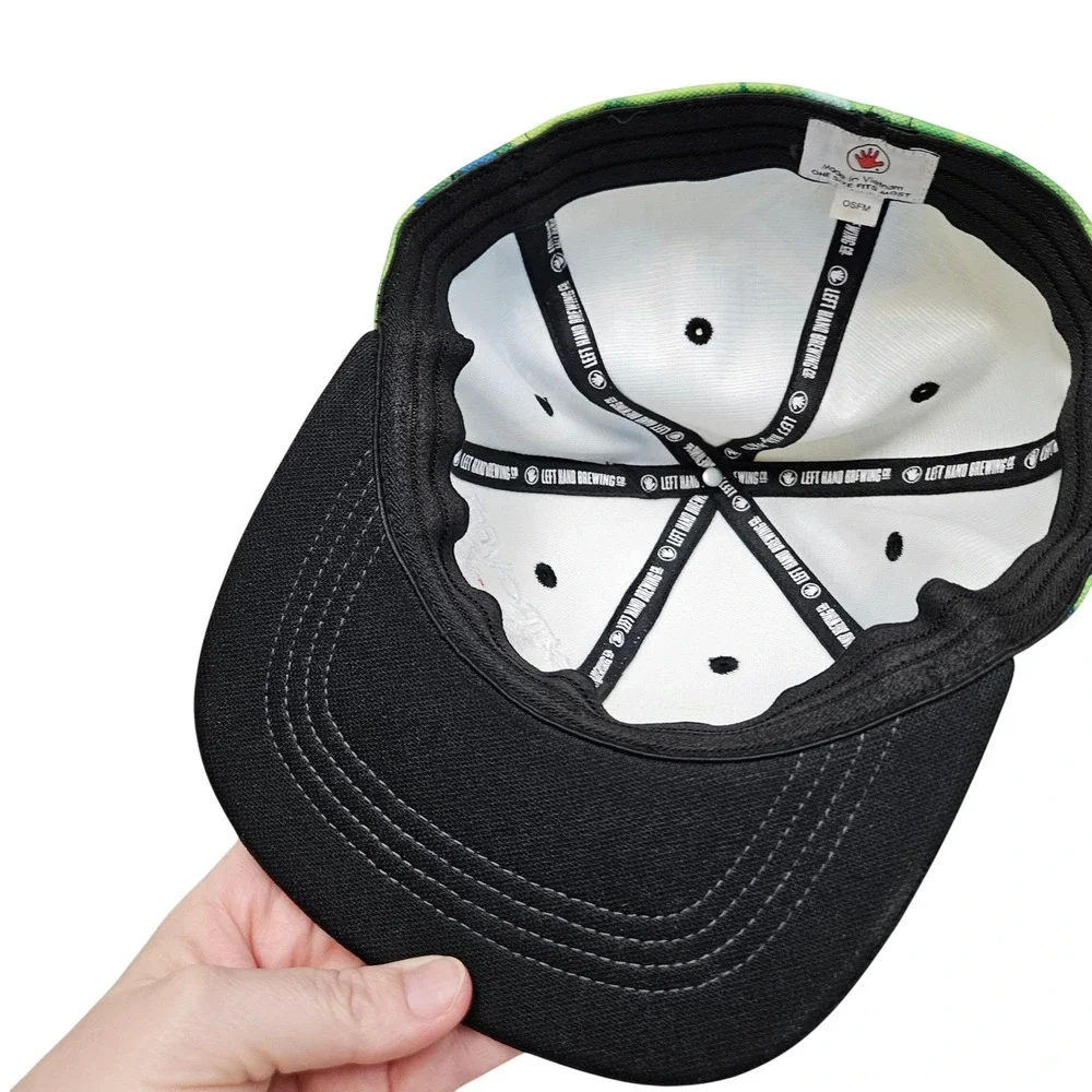 Left Hand Brewing Extrovert IPA Hat Unisex OSFM Green Black Flat Brim Snapback